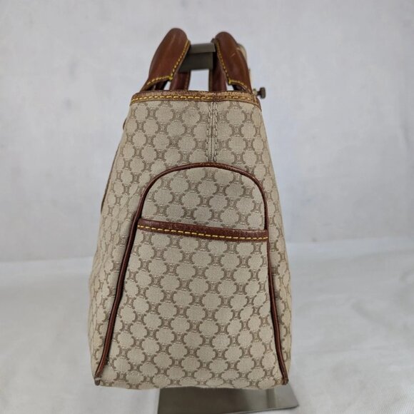 Authentic Celine Tote Bag Handbag Macadam Beige7 Vintage Based on Original Title - Picture 10 of 16